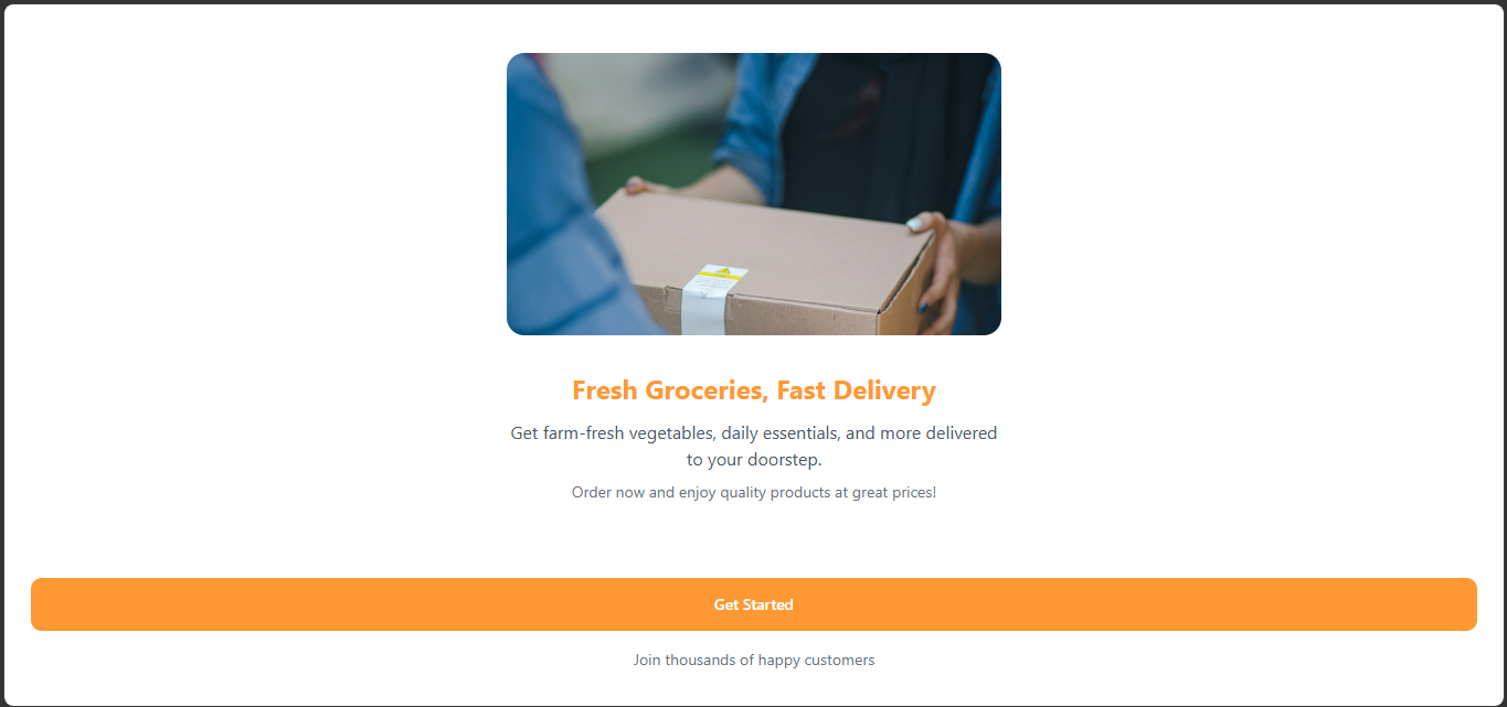 SuperMarket App – Online Grocery Shopping & Order Management System screenshot 2